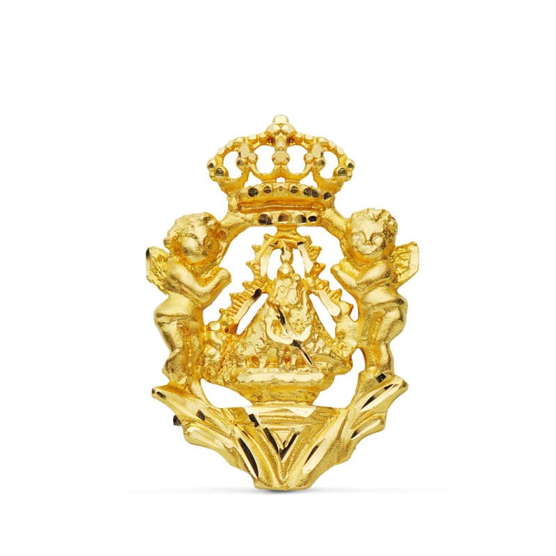 Medalla Virgen de la Cabeza Escudo 27 x 20 mm de oro amarillo 18K