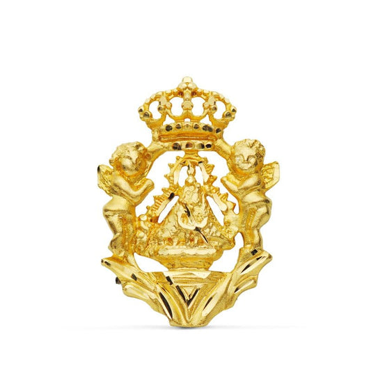 Medalla Virgen de la Cabeza Escudo 27 x 20 mm de oro amarillo 18K
