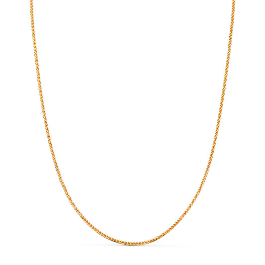 18K CADENA ORO AMARILLO MACIZA ESPIGA. ANCHO: 1 MM. LARGO: 45 CM