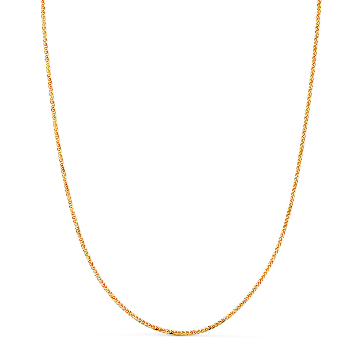 Cadena Maciza Espiga. Ancho: 1 mm. Largo: 40 cm de oro amarillo 18K
