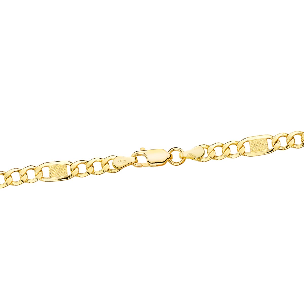 18K CADENA ORO AMARILLO ESLABONES HUECOS 3X1. LARGO 60CM ANCHO 5 MM
