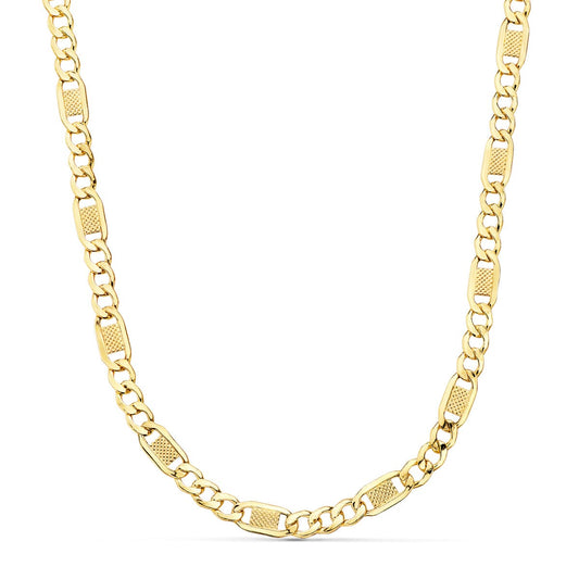 Cadena Cartier Eslabones Huecos 3x1. Largo 60 cm Ancho 5 mm de oro amarillo 18K