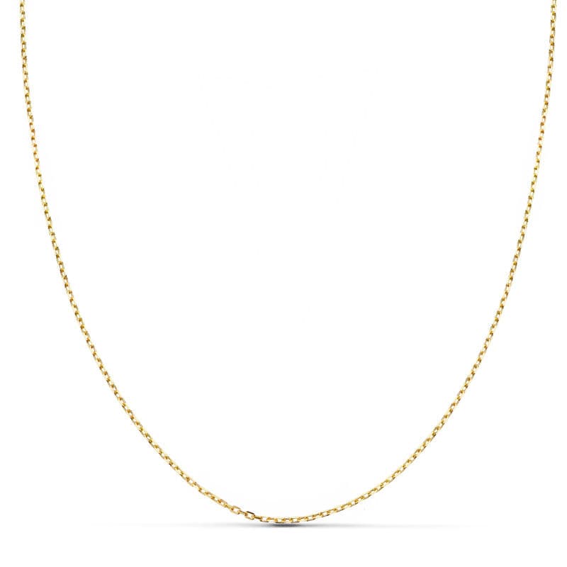 Cadena Maciza Forzada 45 cm 0,06 mm de oro amarillo 18K