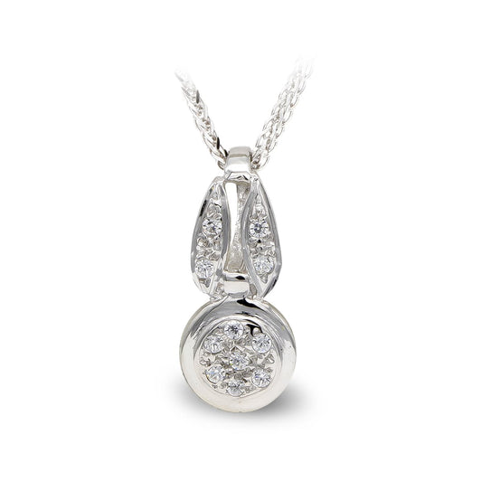18K GARGANTILLA ORO BLANCO Y CIRCONITAS