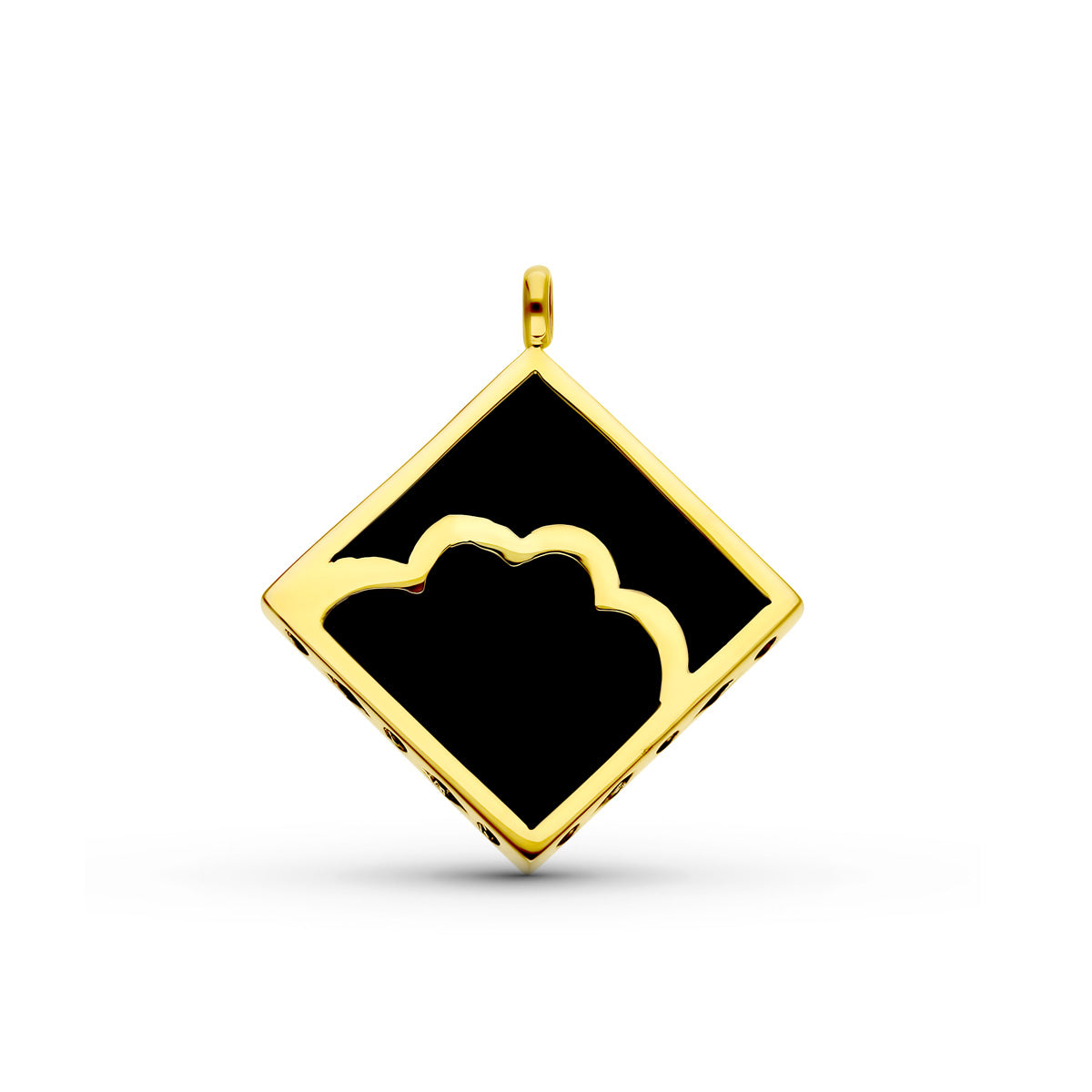 18K COLGANTE ORO AMARILLO EBANO NUBE
