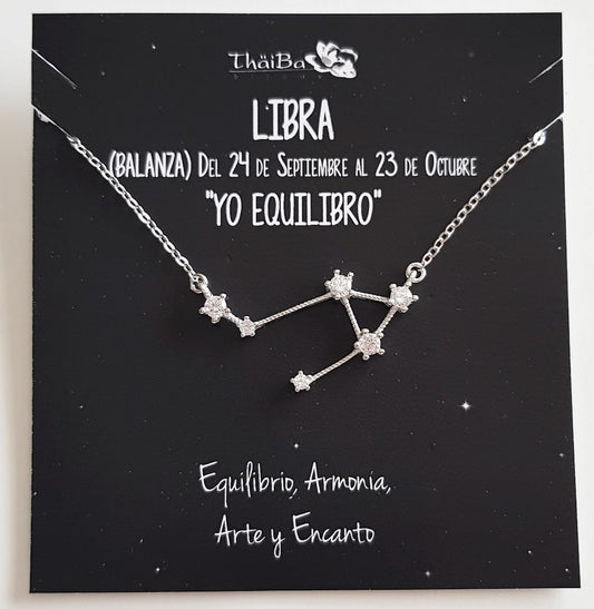Collar constelaciòn libra de plata de ley - Joyería Zafir