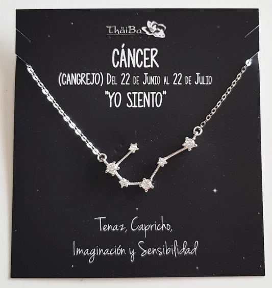 Collar constelaciòn cáncer de plata de ley - Joyería Zafir