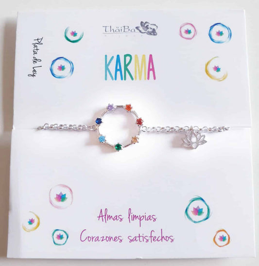 Pulsera karma de plata de ley - Joyería Zafir
