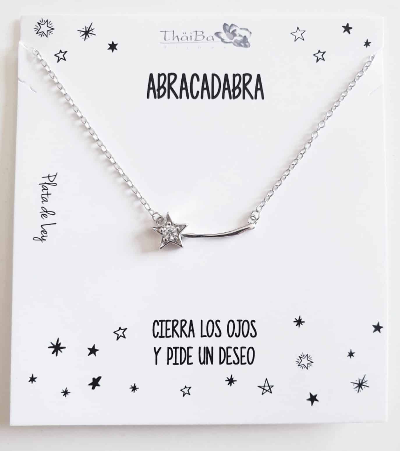 Collar abracadabra de plata de ley