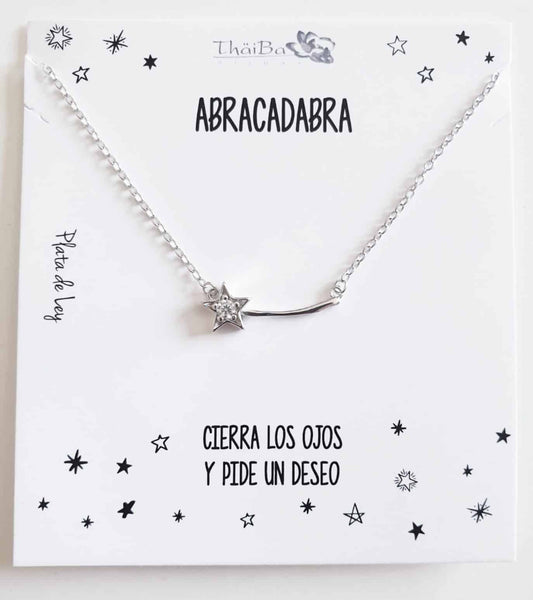 Collar abracadabra de plata de ley