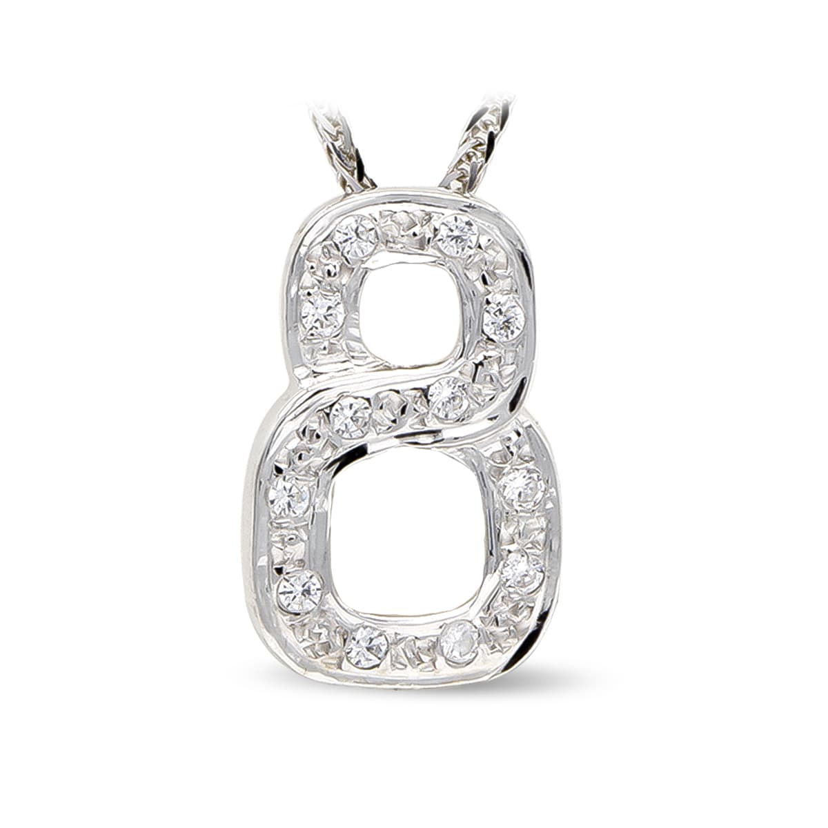 Gargantilla y Circonitas de oro blanco 18K