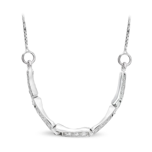 18K GARGANTILLA ORO BLANCO Y CIRCONITAS