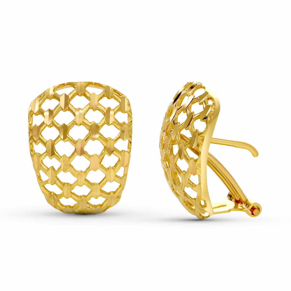 Pendientes Tallados 18 x 13 mm de oro amarillo 18K