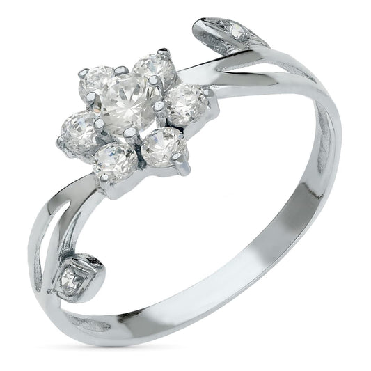 18K SORTIJA ORO BLANCO CUAJO CONCIRCONITAS. ANCHO 10 MM