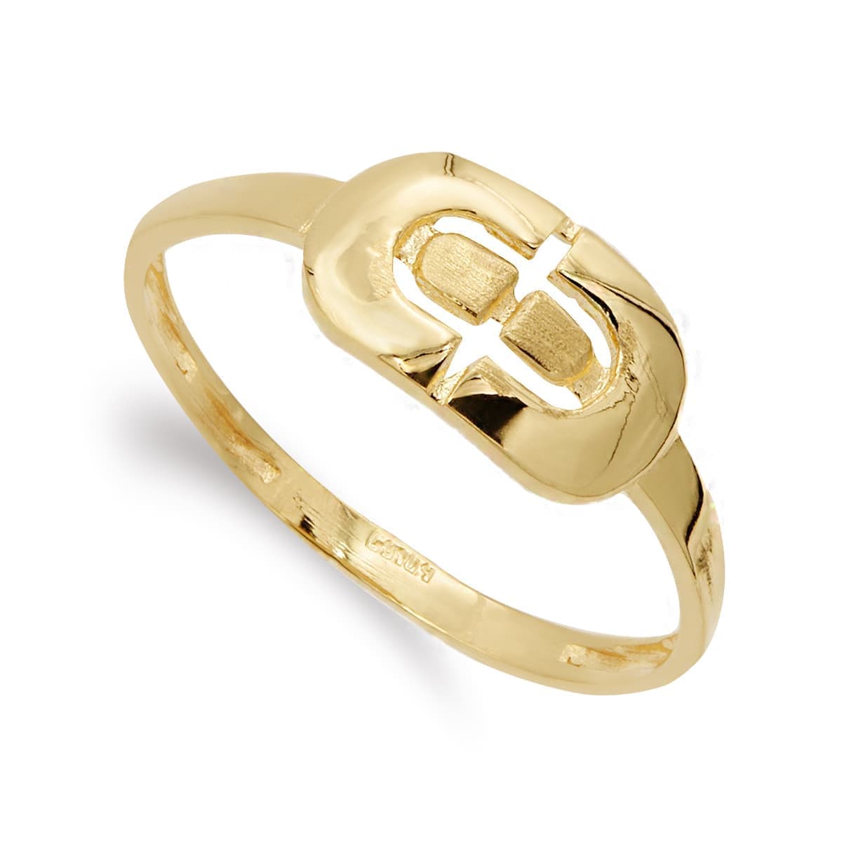 Sortija Motivo Calado. Ancho: 6,5 mm de oro amarillo 18K