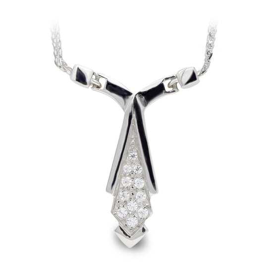 18K GARGANTILLA ORO BLANCO CIRCONITAS