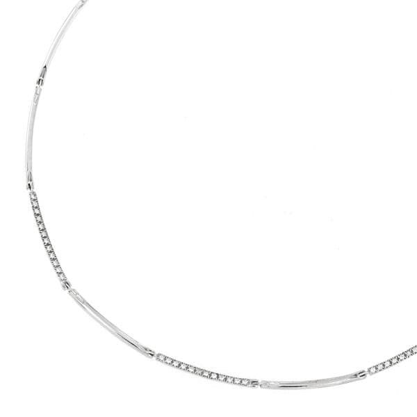 Gargantilla 43 cm de oro blanco 18K