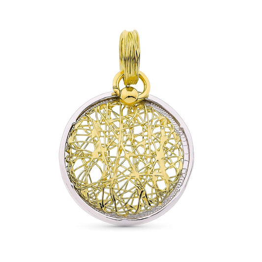 Colgante Bicolor 20 mm 18K
