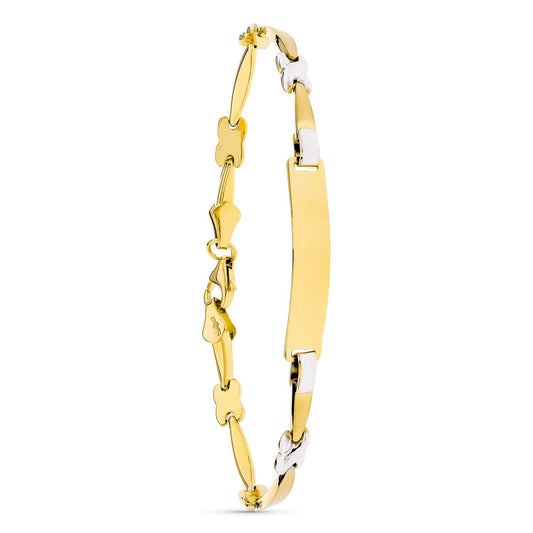 18K ESCLAVA ORO BICOLOR 18CM