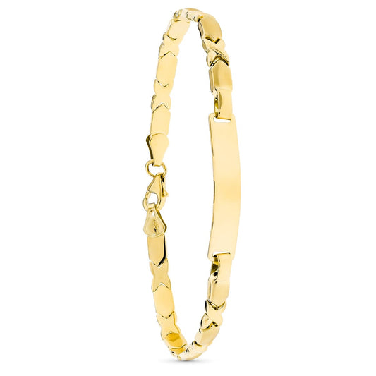 18K ESCLAVA ORO AMARILLO ESTAMPADA 19CM