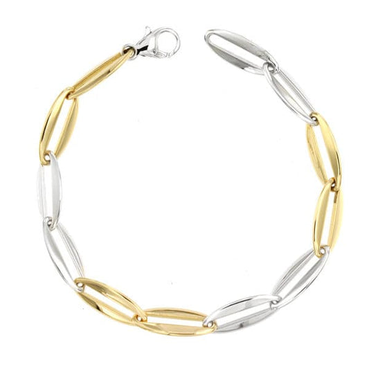 Pulsera Bicolor 20 cm 18K