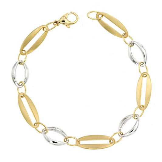 Pulsera Bicolor 19,5 cm 7,20 Gr 18K