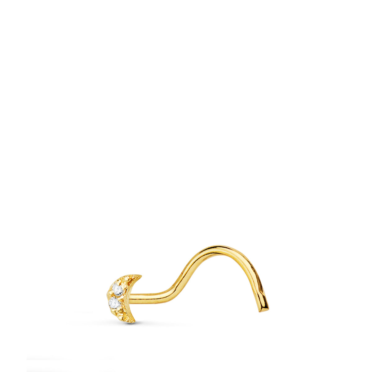 18K PIERCING ORO AMARILLO NARIZ LUNA 3 MM
