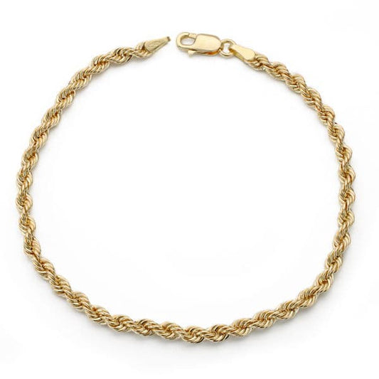 Pulsera Cordon Salomonico. Ancho 3,3 mm Largo 19,5 cm de oro amarillo 18K