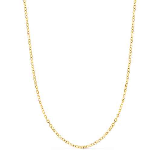 Cadena Forzada 45 cm 1,5 mm de oro amarillo 18K