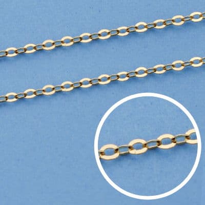 18K CADENA ORO AMARILLO FORZADA 50CM 1.5 MM 1.95 GR
