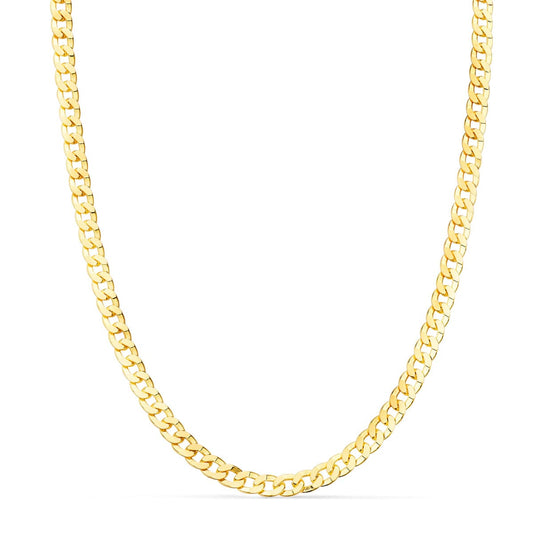 Cadena Maciza Barbada Largo 60 cm Ancho 3,75 mm de oro amarillo 18K