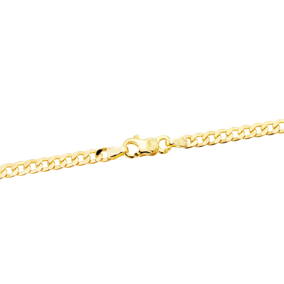18K CADENA ORO AMARILLO MACIZA BARBADA LARGO 60CM ANCHO 3.75 MM