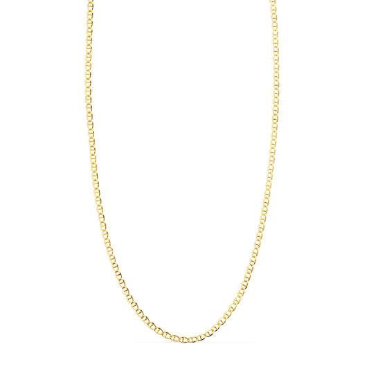 18K CADENA ORO AMARILLO ANCLA MACIZA LARGO 60CM ANCHO 1,2 MM