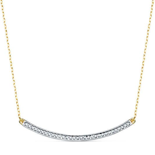 18K GARGANTILLA BICOLOR BARRA 40 MM CADENA 44 2 CM