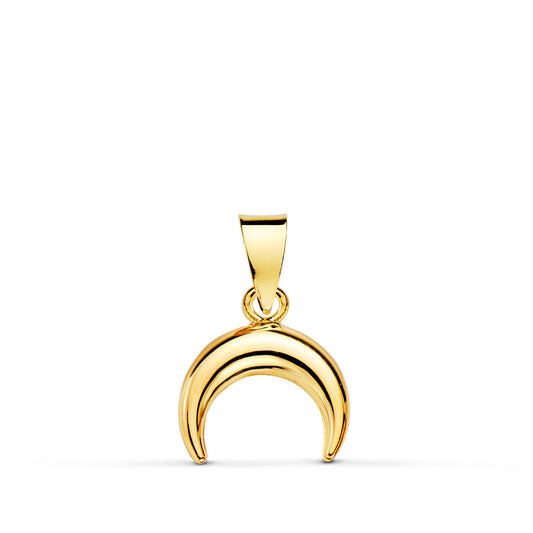 18K COLGANTE ORO AMARILLO CUERNO MINI BRILLO 10 X 9 MM