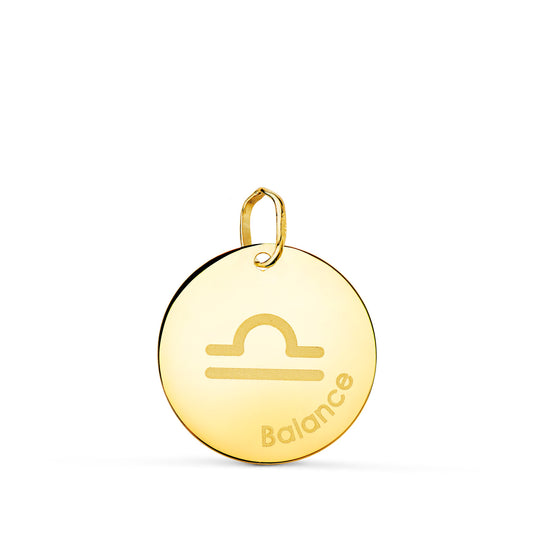 Horoscopo Libra en Frances Brillo 16 mm de oro amarillo 18K