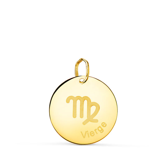 Horoscopo Virgo en Frances Brillo 16 mm de oro amarillo 18K