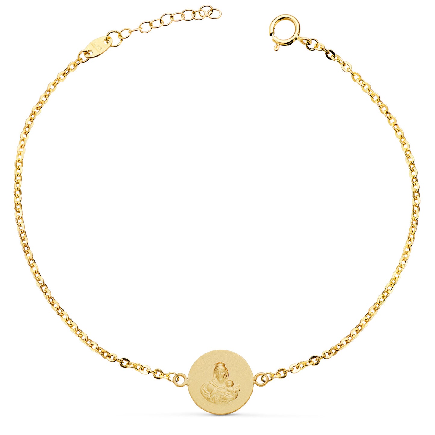 18K PULSERA ORO AMARILLO ESCAPULARIO ORO AMARILLO 12 MM. LARGO: 18 2 CM