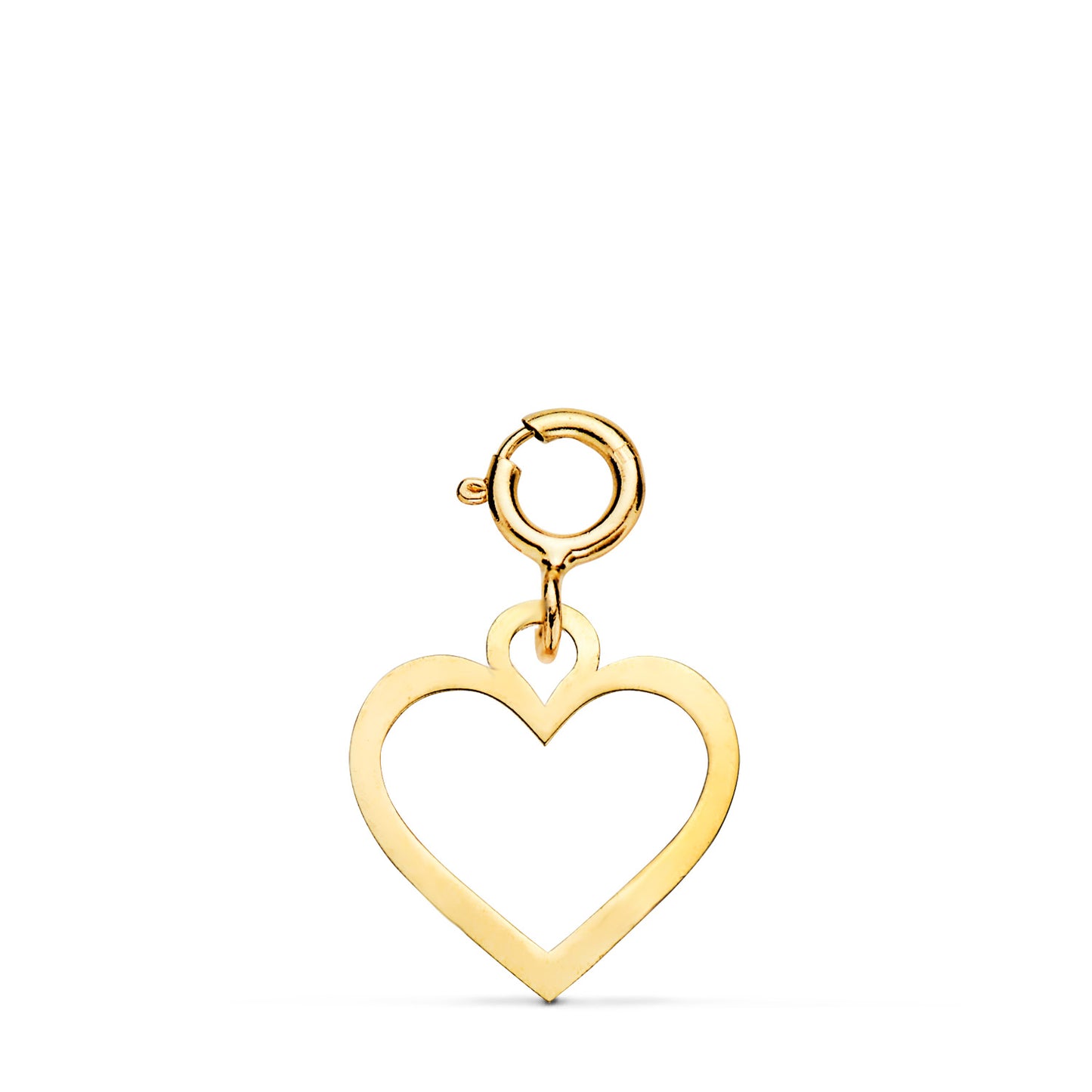 18K COLGANTE ORO AMARILLO CORAZON 11 X 10 MM CON REASA DE 4.5 MM C. AMOR