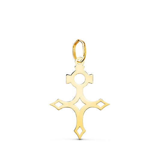 Colgante Cruz del Sur Silueta en Brillo. 22 x 15 mm de oro amarillo 18K