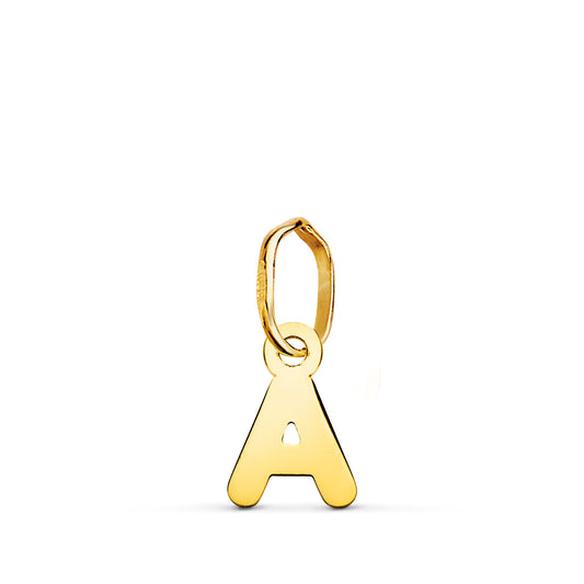 Colgante Letra " a " Brillo. 8 x 5,5 mm de oro amarillo 18K