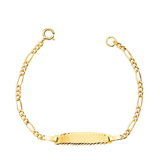 Esclava Cartier 3x1 Hueca. Ancho: 1,5 mm. Placa Chapa: 19 x 4 mm. Largo 12 cm de oro amarillo 18K