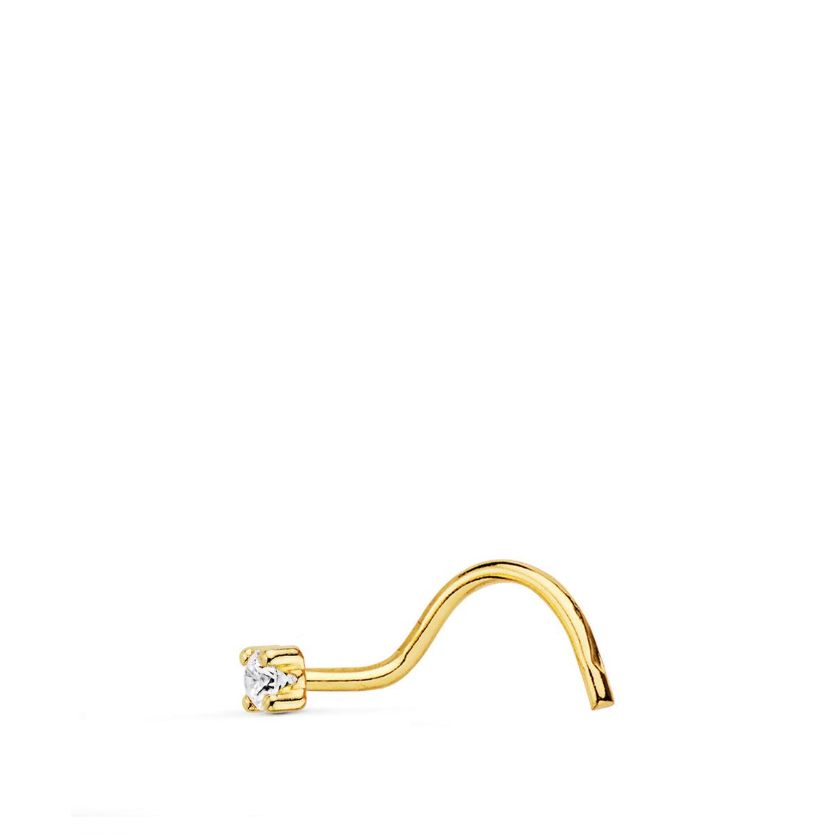 Piercing Nariz circonita 4 Garras 2 x 2 mm (pedido Minimo 3 Unidades) de oro amarillo 18K