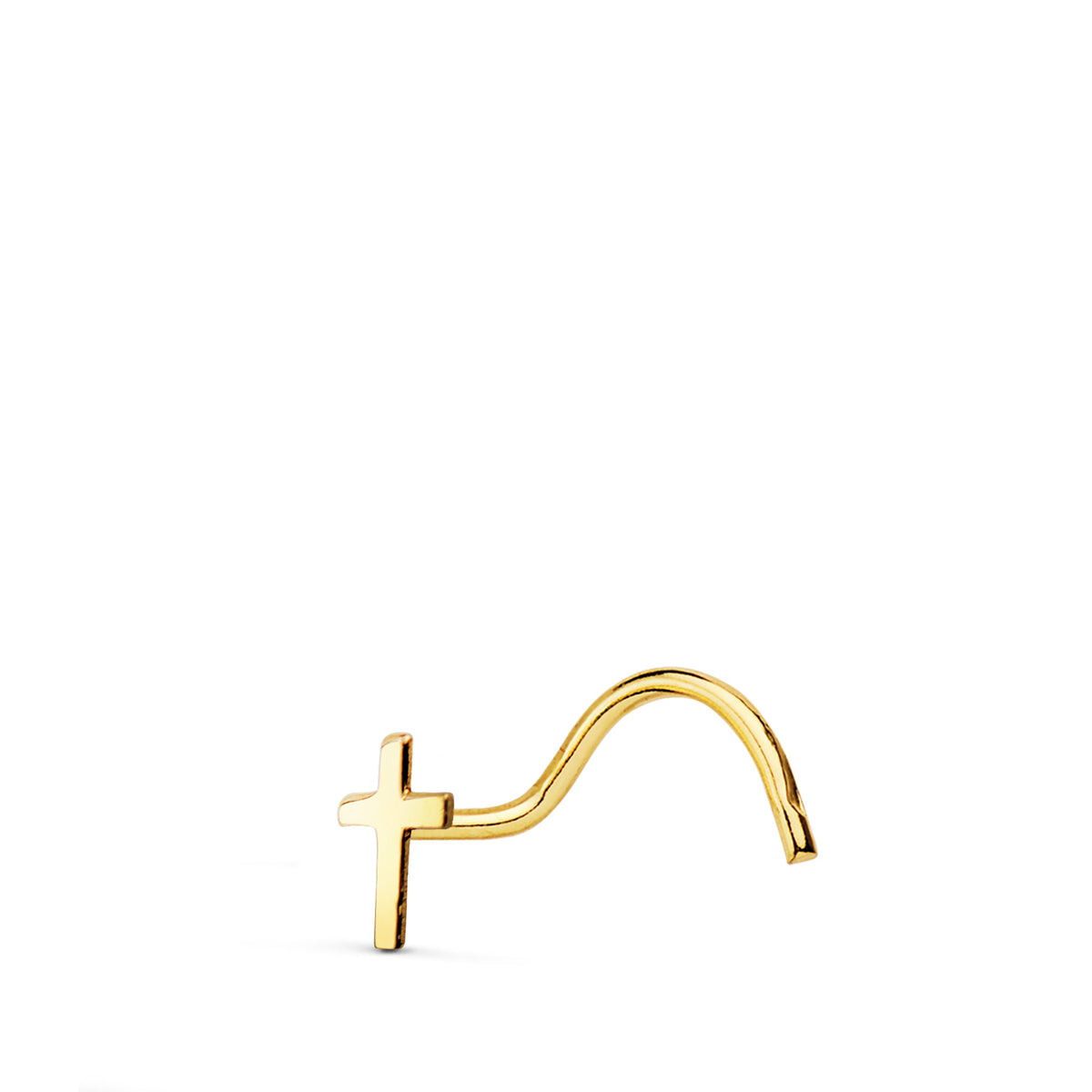 Piercing Nariz Cruz 5 x 3 mm (pedido Minimo 3 Unidades) de oro amarillo 18K