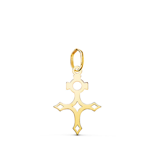 Colgante Cruz del Sur Silueta en Brillo. 18 x 12 mm de oro amarillo 18K
