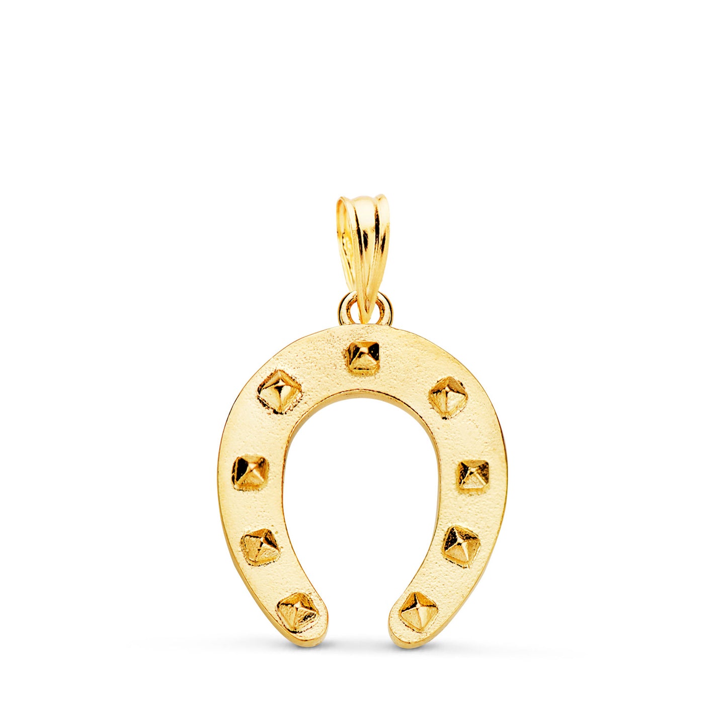 18K COLGANTE ORO AMARILLO HERRADURA MACIZO. MEDIDA: 20 X 16 MM