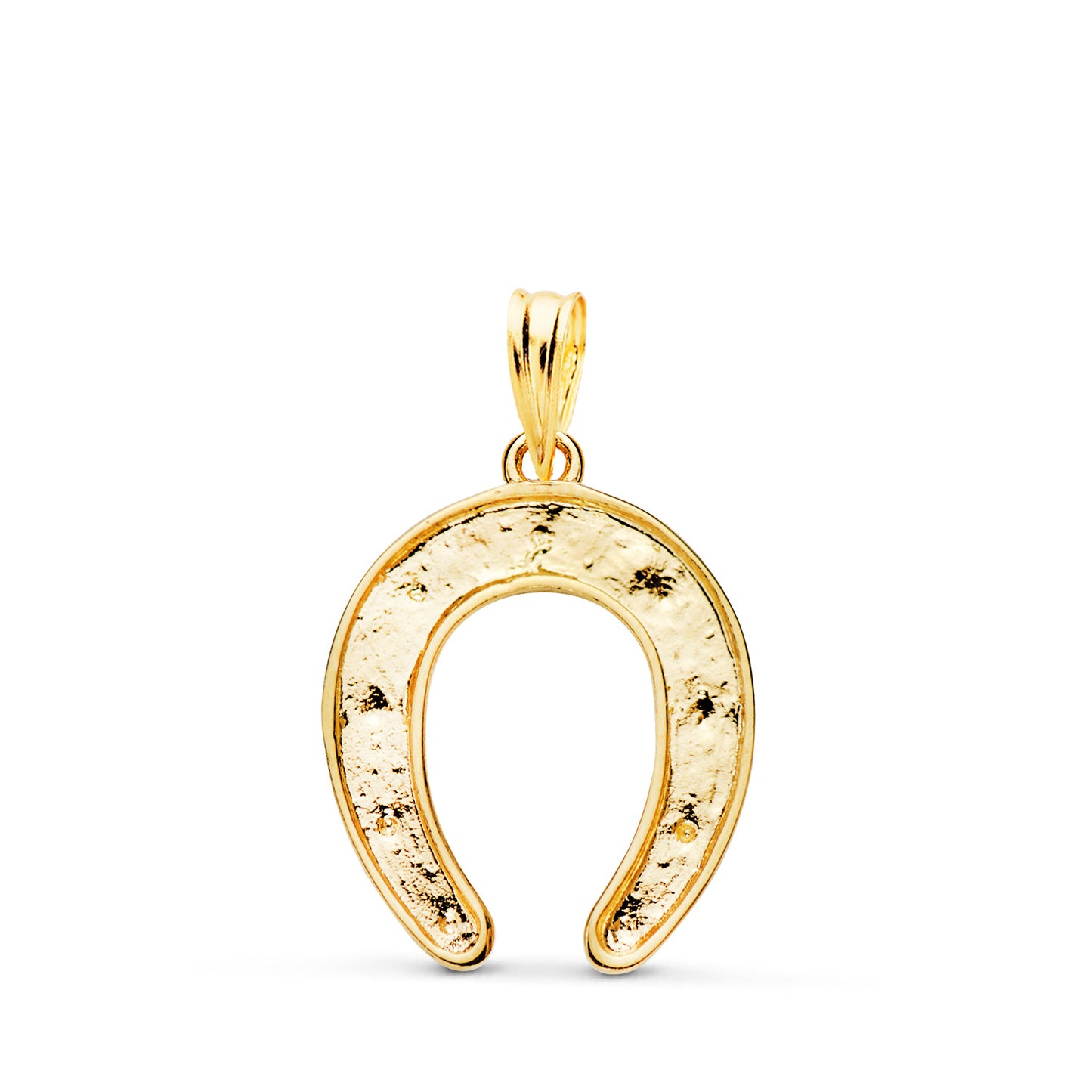 18K COLGANTE ORO AMARILLO HERRADURA MACIZO. MEDIDA: 20 X 16 MM