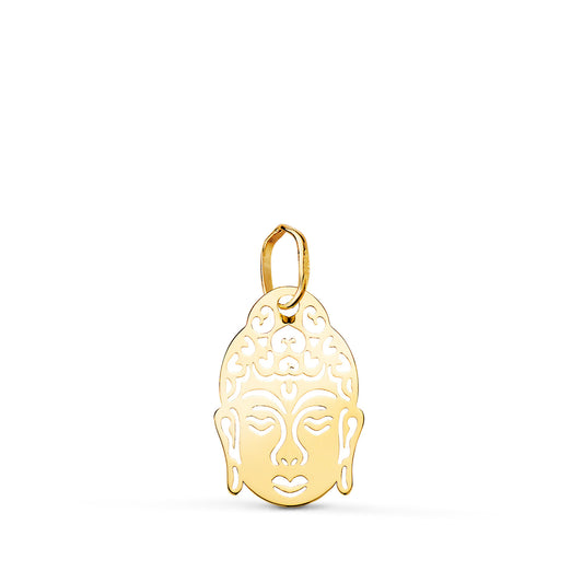 18K COLGANTE AMULETO ORO AMARILLO CABEZA DE BUDA CALADO. MEDIDA: 16 X 10 MM