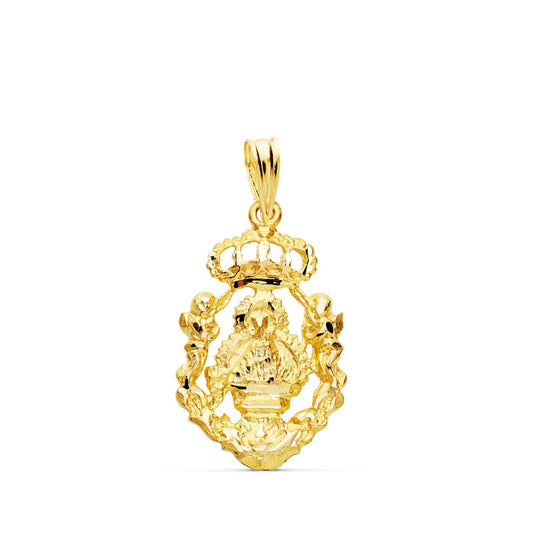 Medalla Virgen de la Cabeza Escudo 21 x 13 mm de oro amarillo 18K