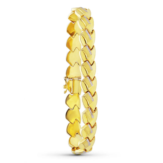 Pulsera Estampacion 20 cm de oro amarillo 18K